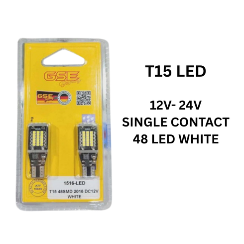 GS83 T15 12-24V S/C 48 LED WHITE GSE GERMANY